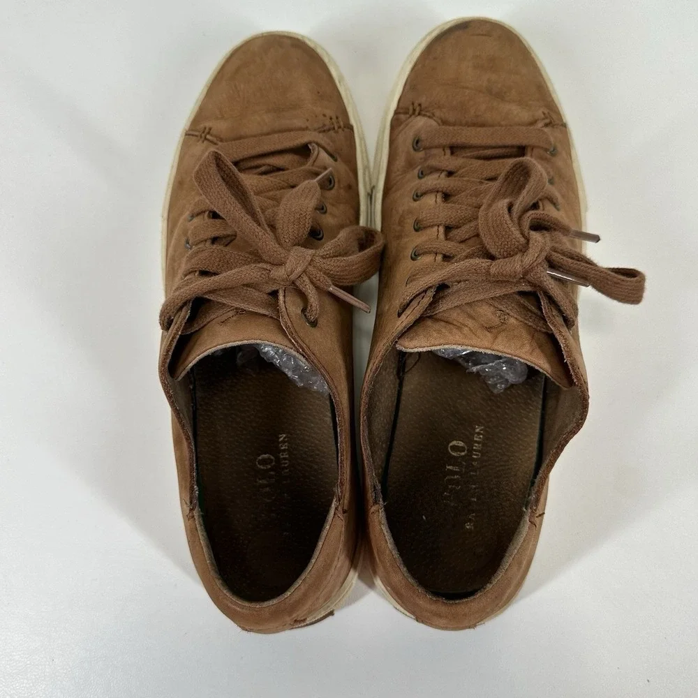 Polo Ralph Lauren Jermain Sneakers Suede Leather Low Top Casual Shoes Men's 10 D